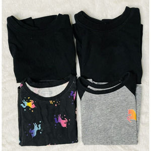 Girl T Shirts Granimals Infant 18 month Short Sleeve Unicorn Black Top Lot of 4